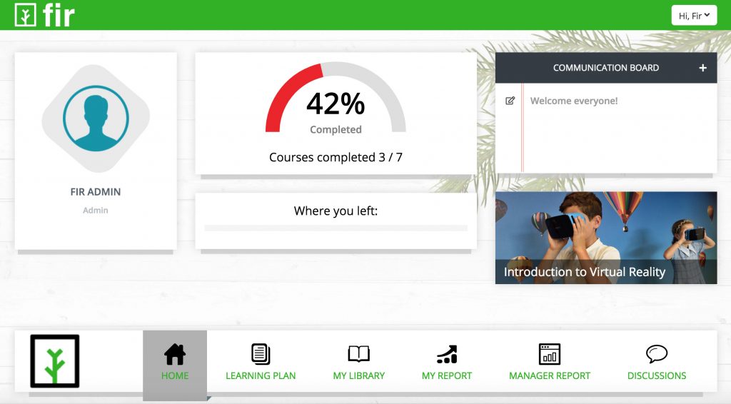 Fir Dashboard